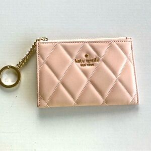 Kate Spade Smooth Quilted Rose Smoke Wallet